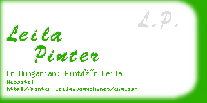 leila pinter business card
